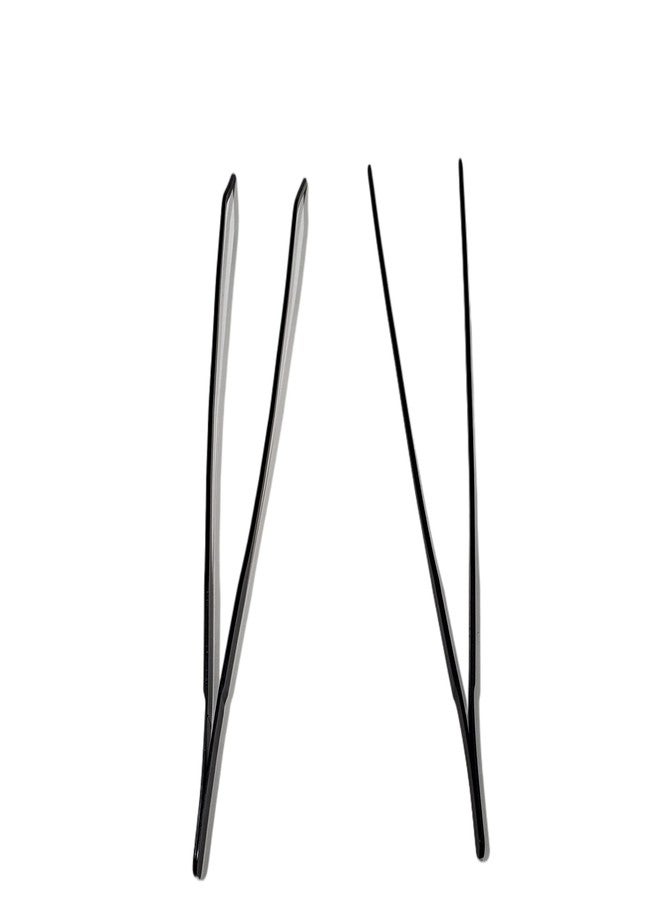 MRTIOO 2Pcs 10.5" Reptile Stainless Steel Long Tweezers Feeding Tongs, Lizards Snake Gecko and Tarantula Supplies, Terrariums Aquarium Fish Tank Tools - 10.5" Black 2Pcs - Image 4